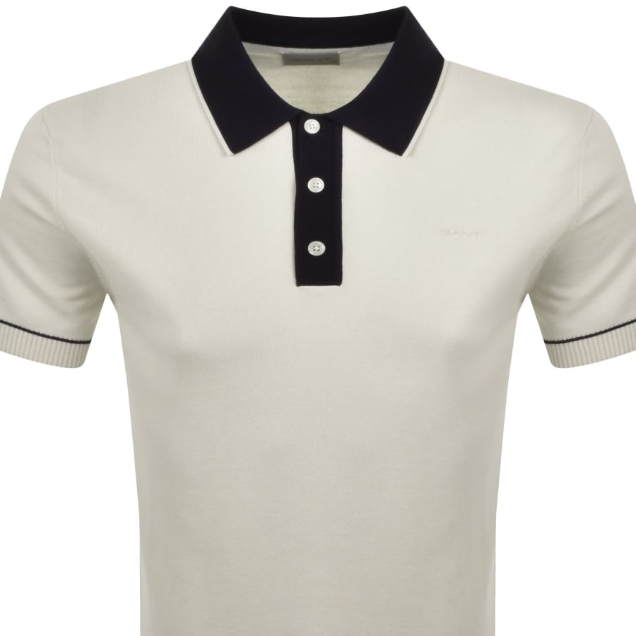 Image number 2 for Gant Modal Polo T Shirt Cream