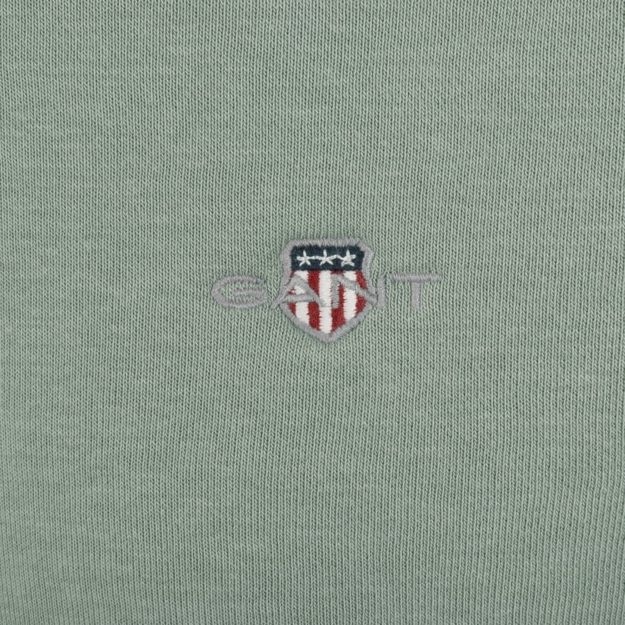 Image number 3 for Gant Shield Logo Half Zip Sweatshirt Grey