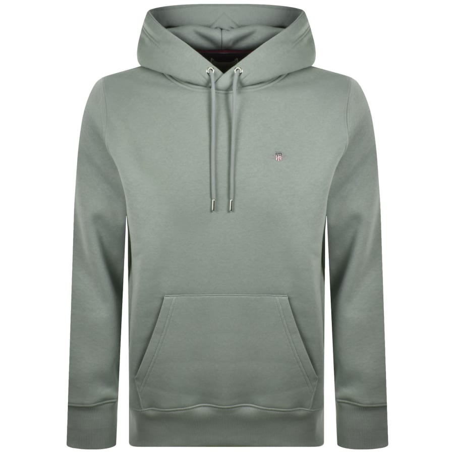 Image number 1 for Gant Regular Shield Hoodie Grey
