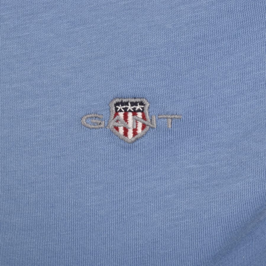 Image number 3 for Gant Original Short Sleeve T Shirt Blue