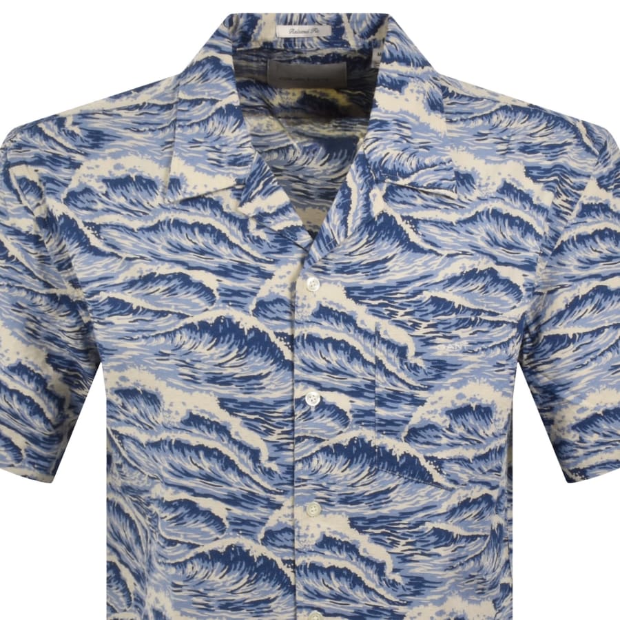 Image number 2 for Gant Camp Collar Shirt Blue