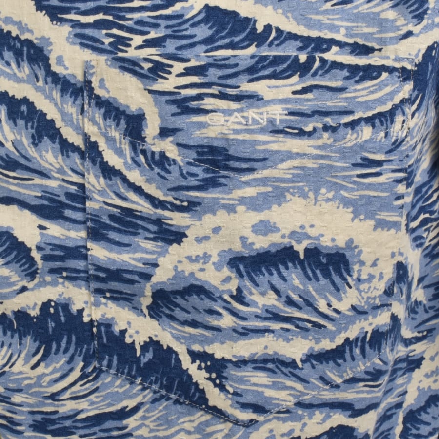 Image number 3 for Gant Camp Collar Shirt Blue