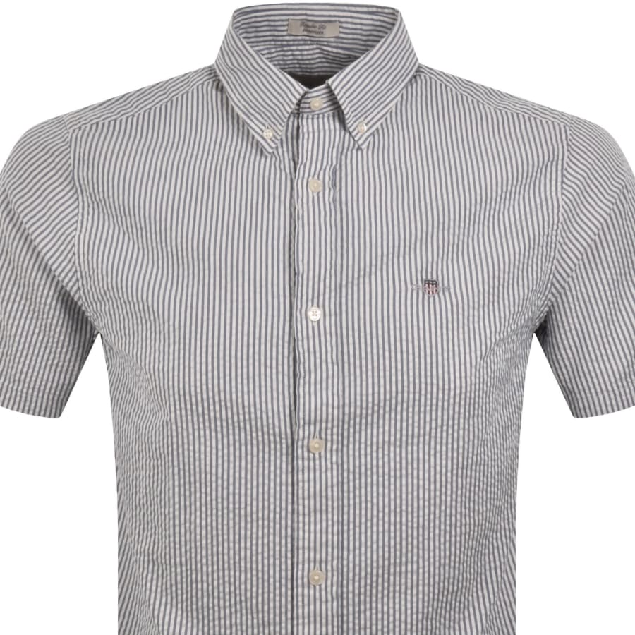 Image number 2 for Gant Seersucker Shirt Blue