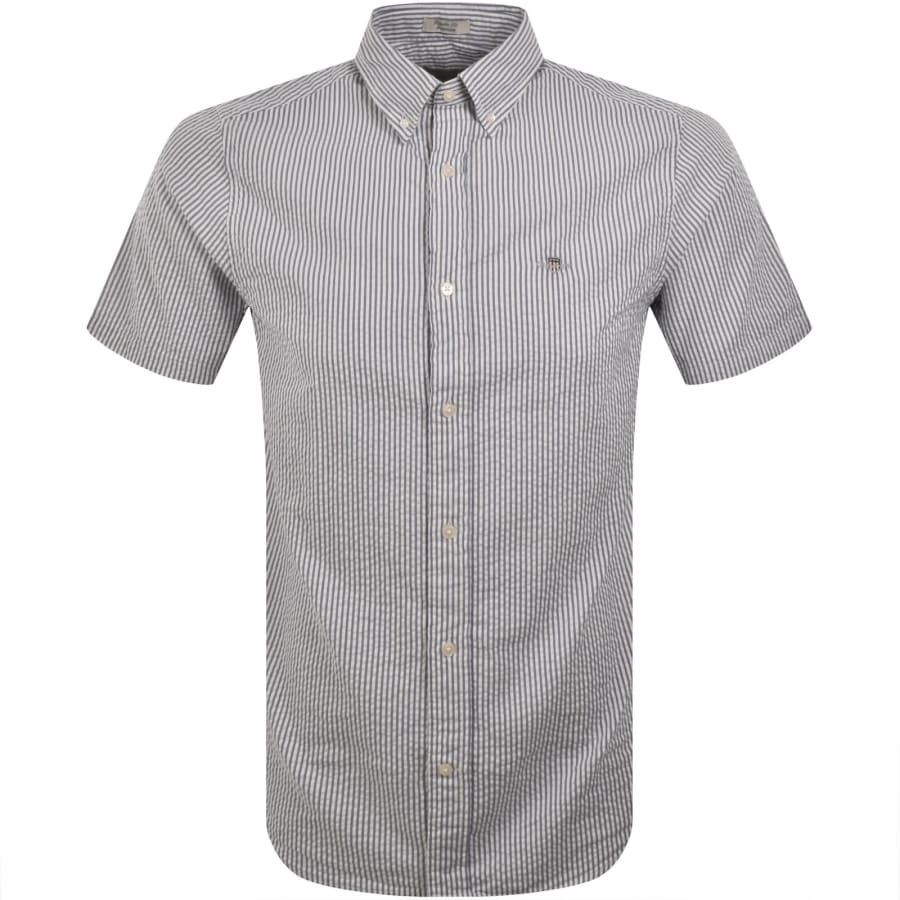 Image number 1 for Gant Seersucker Shirt Blue