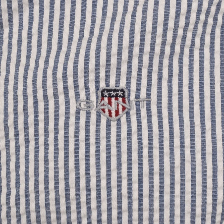 Image number 3 for Gant Seersucker Shirt Blue