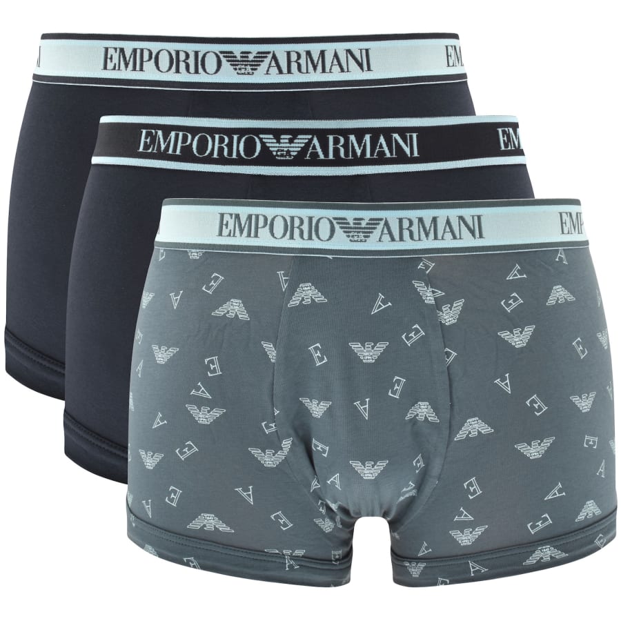 Image number 1 for Emporio Armani Underwear 3 Pack Boxer Trunks