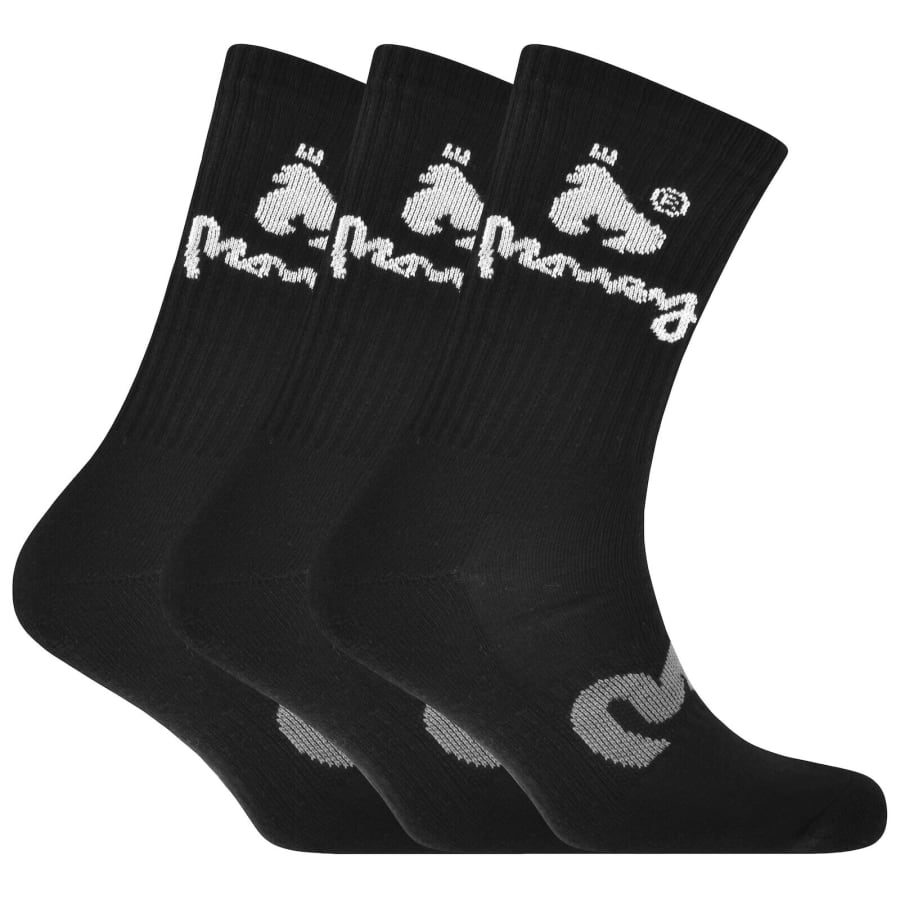 Image number 1 for Money 3 Pack Sport Socks Black