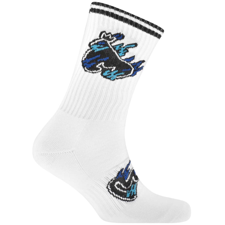 Image number 2 for Money 3 Pack Flaming Ape Sport Socks White