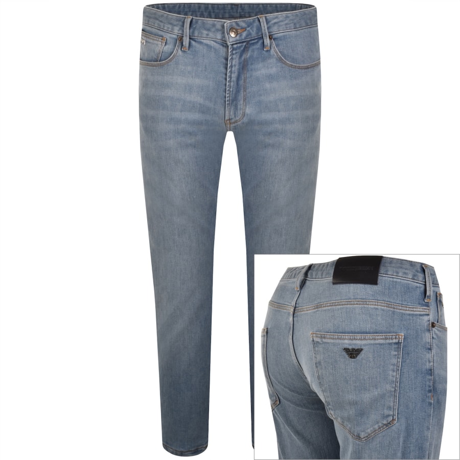 Image number 1 for Emporio Armani J06 Slim Fit Jeans Blue
