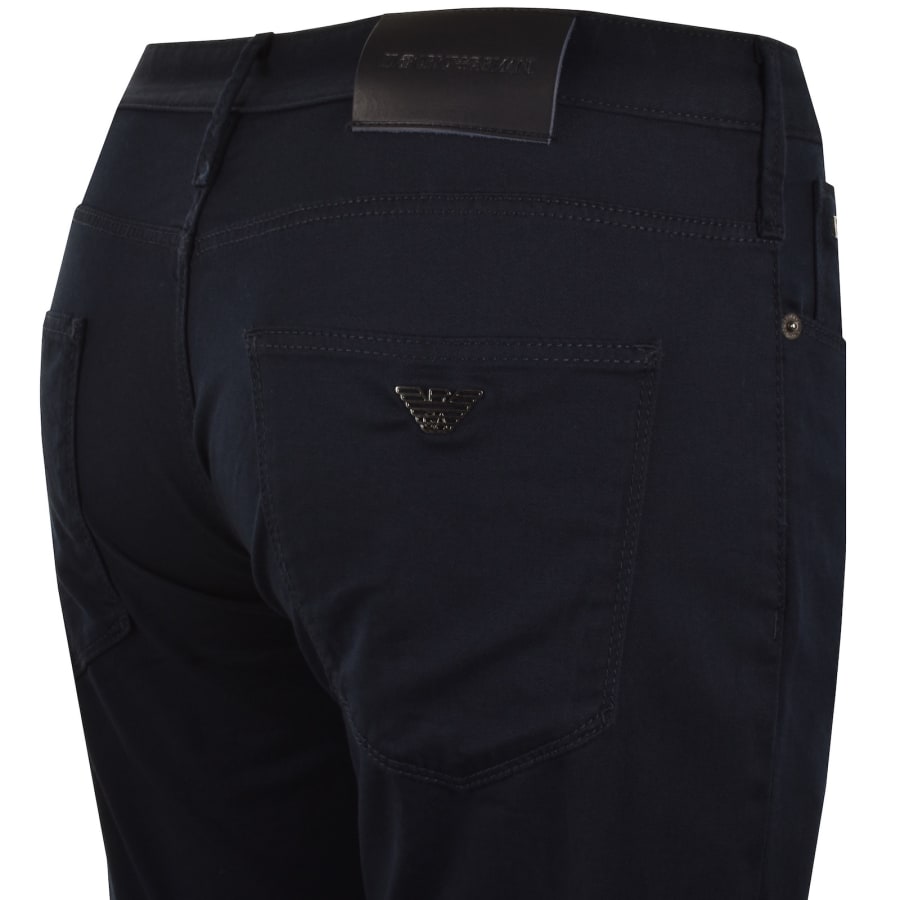 Image number 4 for Emporio Armani J06 Slim Fit Trousers Navy