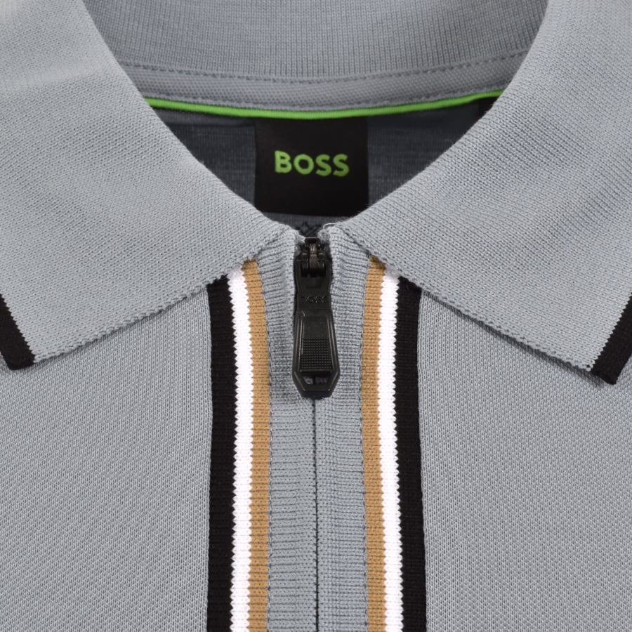 Image number 4 for BOSS Slim Fit Philix Polo T Shirt Grey