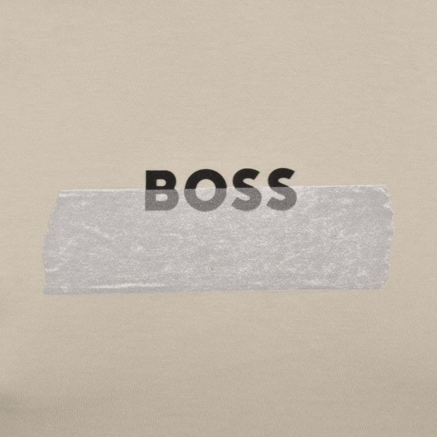 Image number 3 for BOSS Te Logotape T Shirt Beige