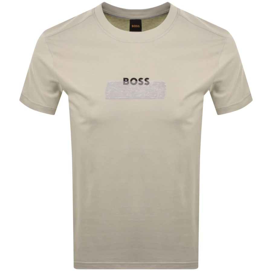 Image number 1 for BOSS Te Logotape T Shirt Beige