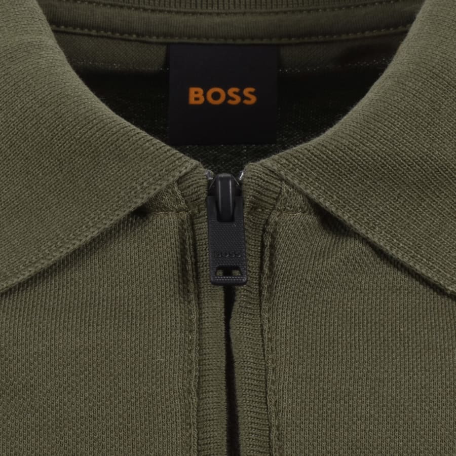 Image number 4 for BOSS Passerzip Polo T Shirt Green
