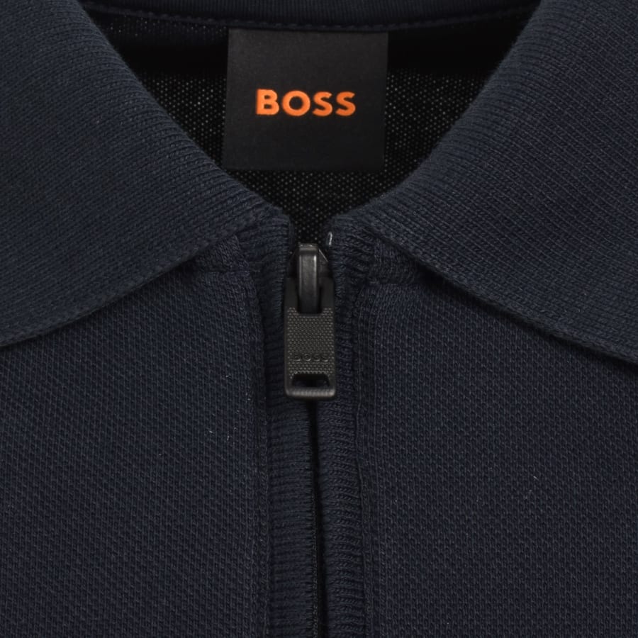 Image number 4 for BOSS Passerzip Polo T Shirt Navy