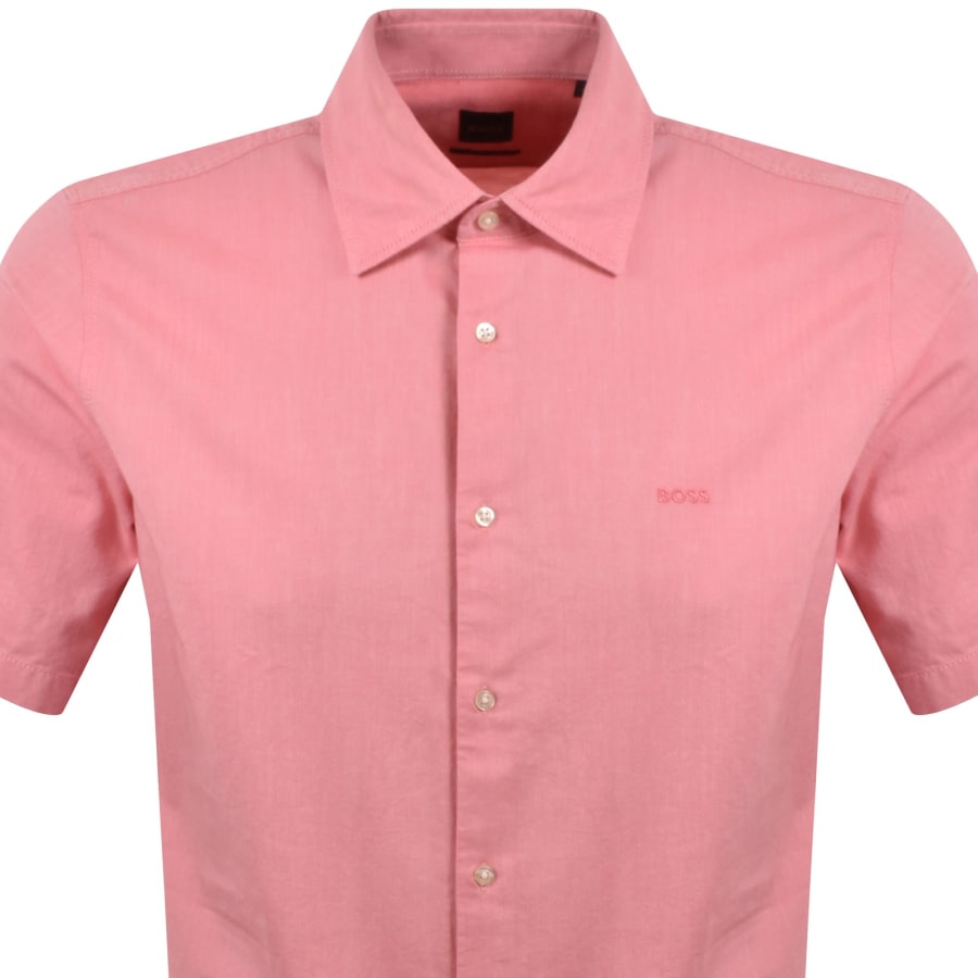 Image number 2 for BOSS Rash 2 Short Sleeved Shirt Pink
