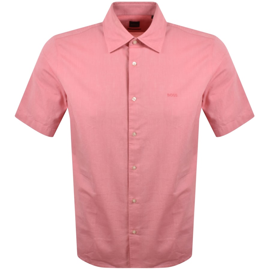Image number 1 for BOSS Rash 2 Short Sleeved Shirt Pink