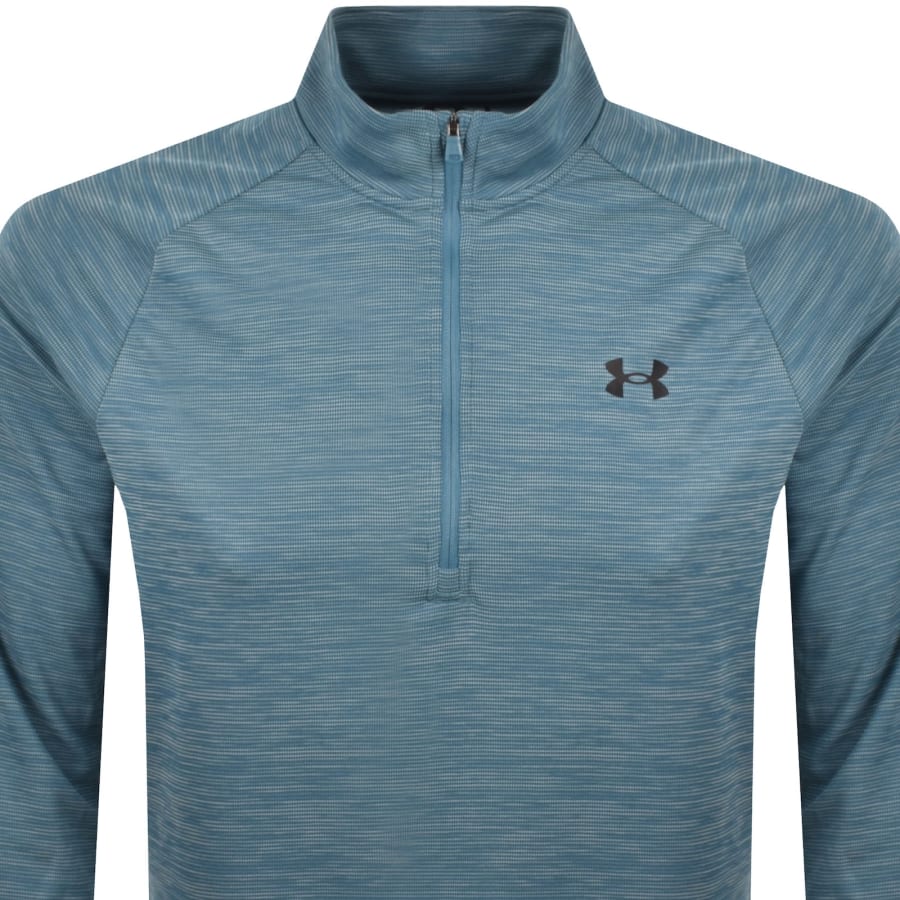 Image number 2 for Under Armour Tech Half Zip Sweatshirt Blue