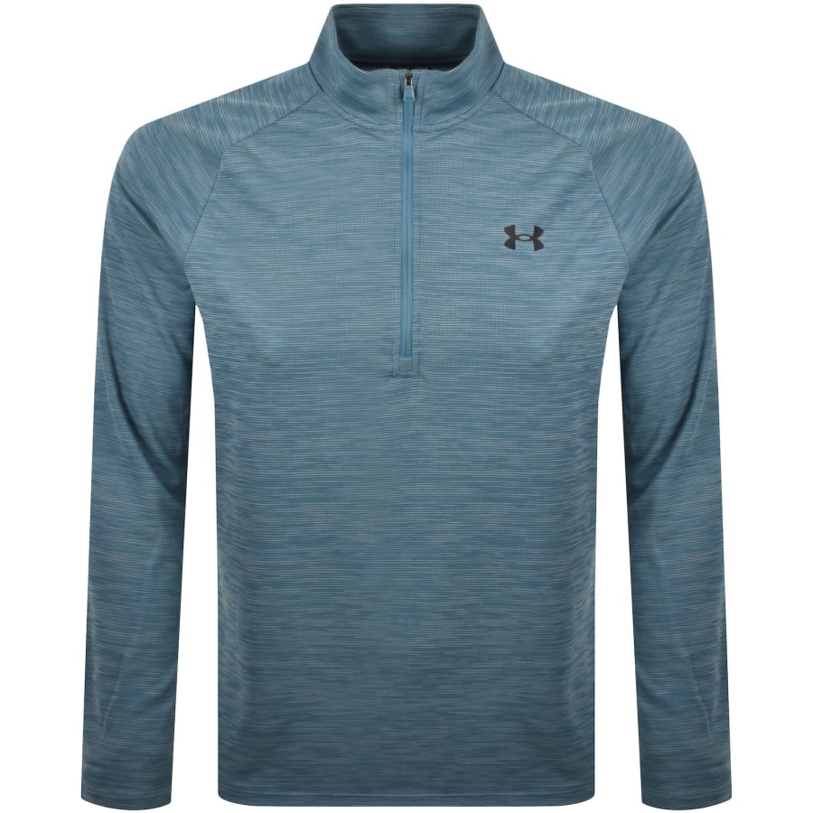 Image number 1 for Under Armour Tech Half Zip Sweatshirt Blue