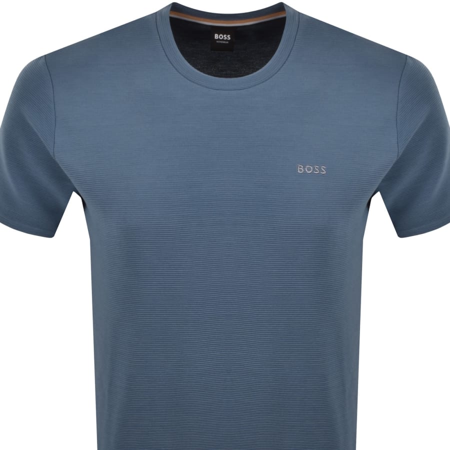 Image number 2 for BOSS Short Sleeve Rib T Shirt Blue