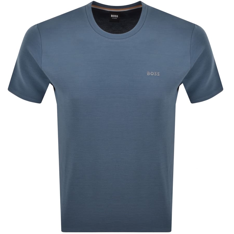 Image number 1 for BOSS Short Sleeve Rib T Shirt Blue