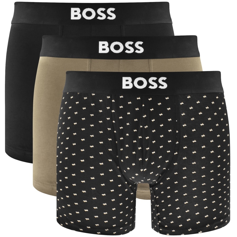 Image number 1 for BOSS Underwear 3 Pack Boxer Briefs Black