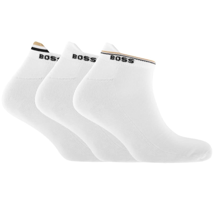 Image number 1 for BOSS 3 Pack Ankle Socks White