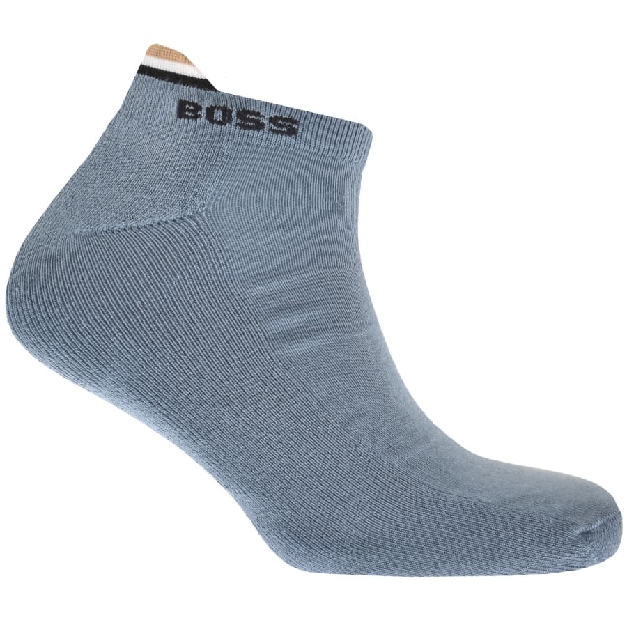 Image number 3 for BOSS 3 Pack Ankle Socks Blue