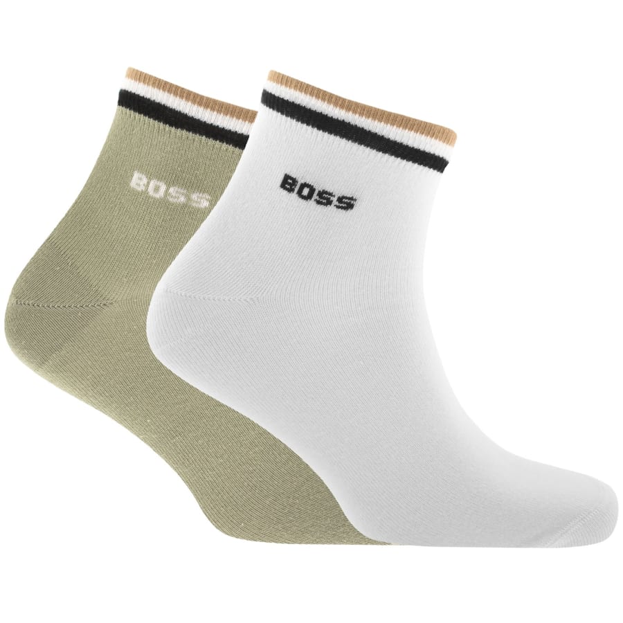 Image number 1 for BOSS 2 Pack Ankle Socks Green