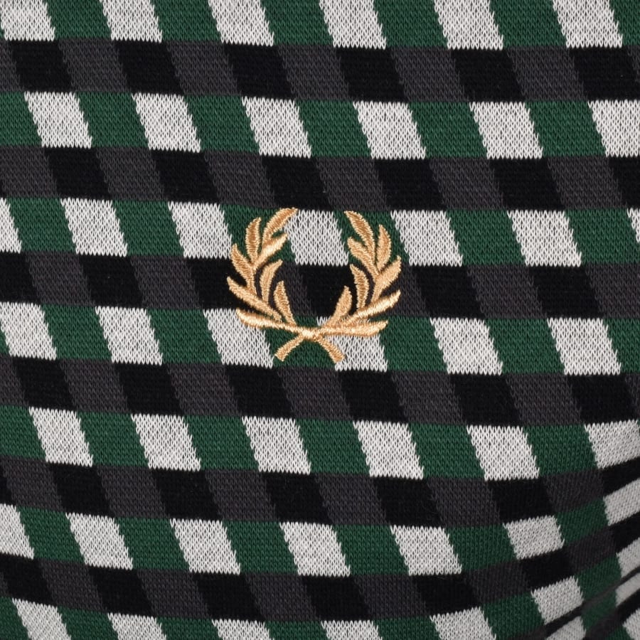 Image number 3 for Fred Perry Geometric Polo Black
