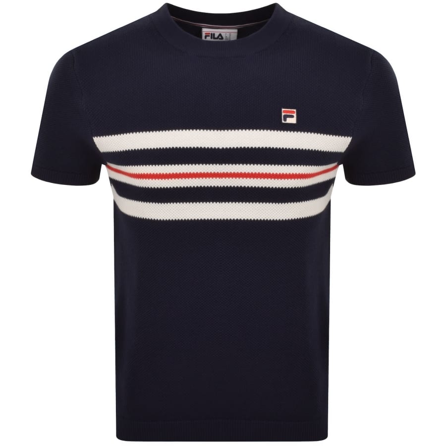 Image number 1 for Fila Gerardo Knit T Shirt Navy