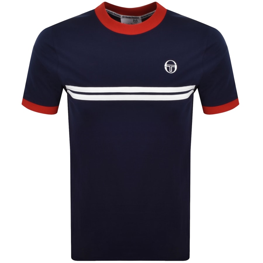Image number 1 for Sergio Tacchini Supermac T Shirt Navy