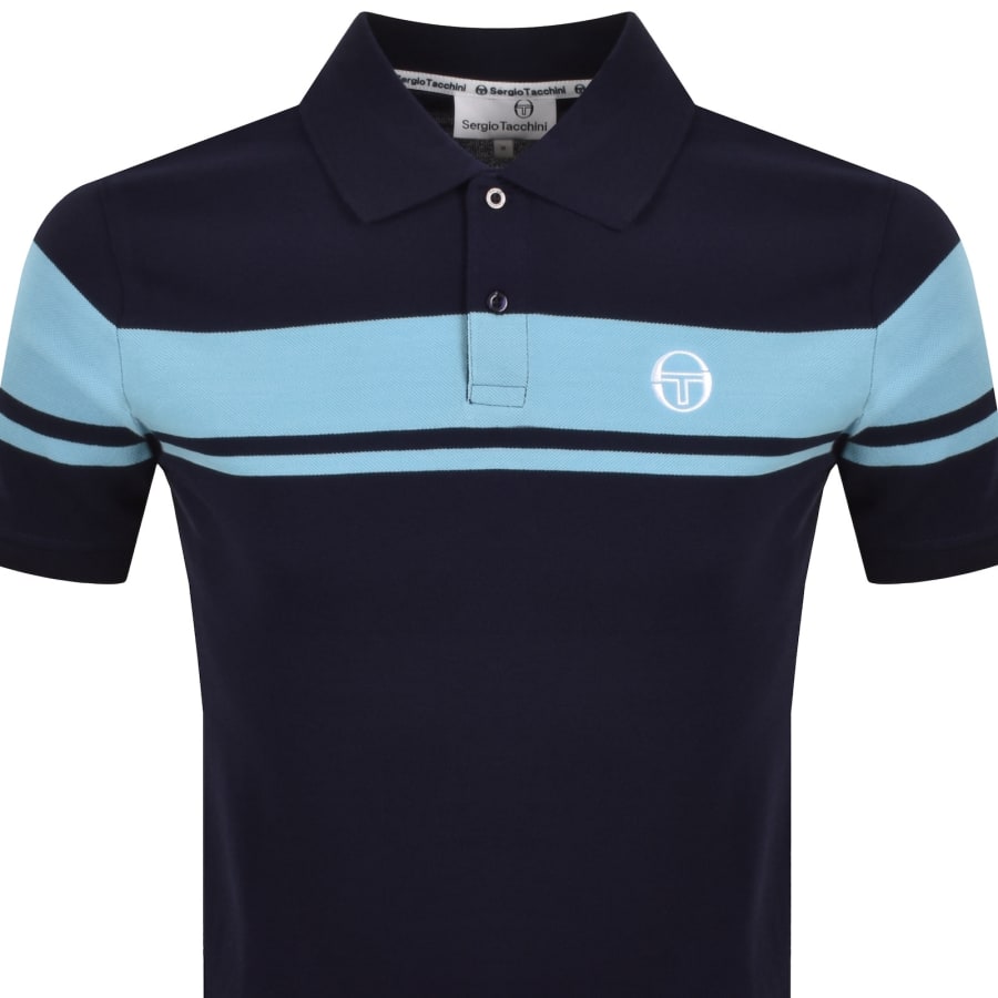 Image number 2 for Sergio Tacchini Young Line Polo T Shirt Navy