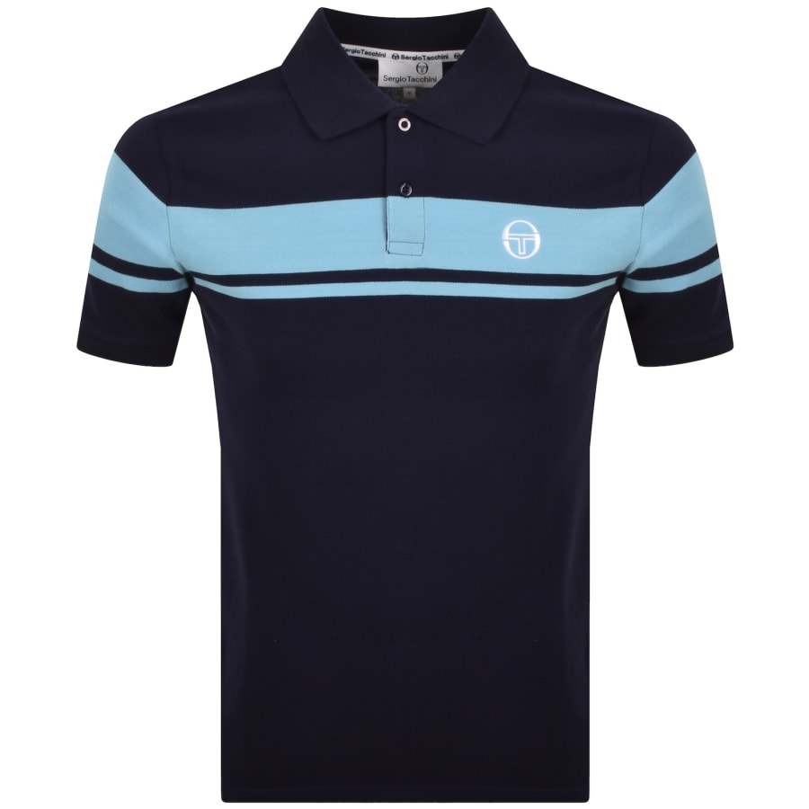 Image number 1 for Sergio Tacchini Young Line Polo T Shirt Navy
