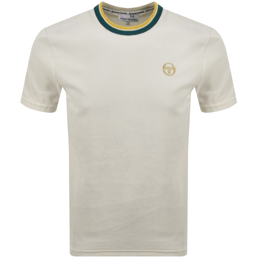 Image number 1 for Sergio Tacchini Monte Velour T Shirt Cream