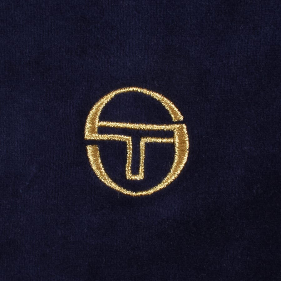 Image number 3 for Sergio Tacchini Monte Velour T Shirt Navy