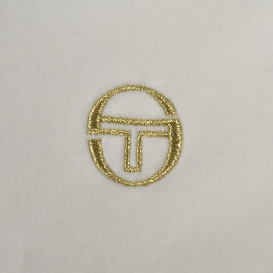 Image number 4 for Sergio Tacchini Monte Velour Track Jacket Cream