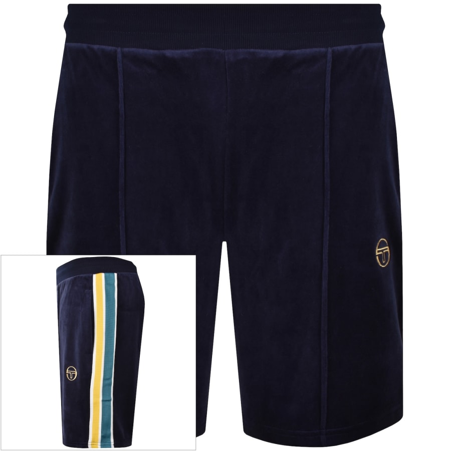 Image number 1 for Sergio Tacchini Monte Velour Shorts Navy