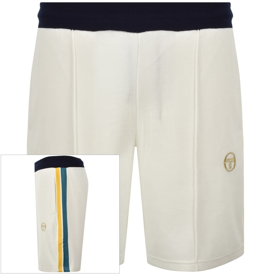 Image number 1 for Sergio Tacchini Monte Velour Shorts Cream