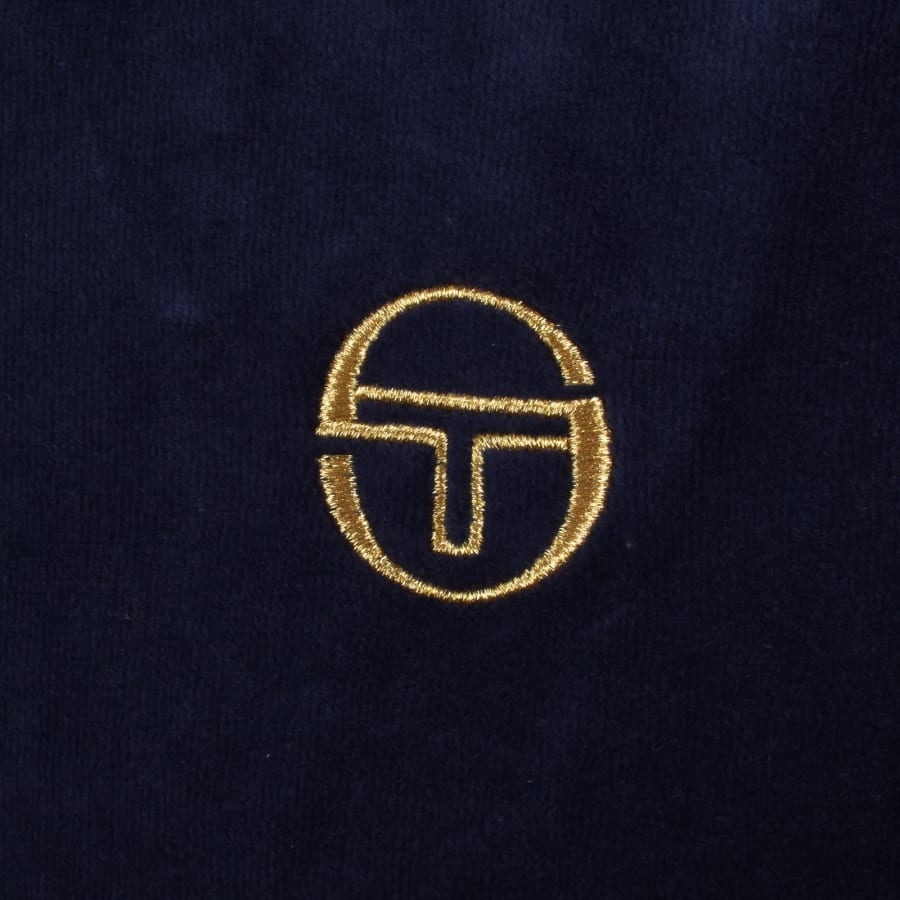 Image number 4 for Sergio Tacchini Monte Velour Track Jacket Navy