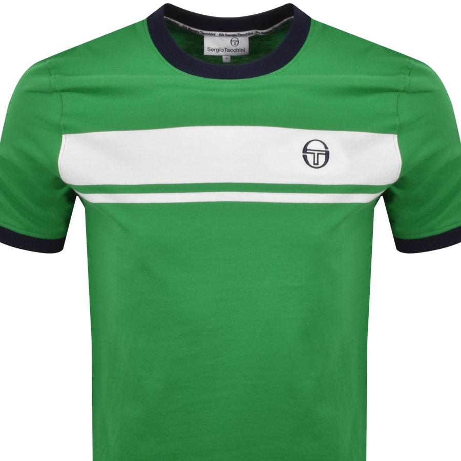 Image number 2 for Sergio Tacchini Master T Shirt Green