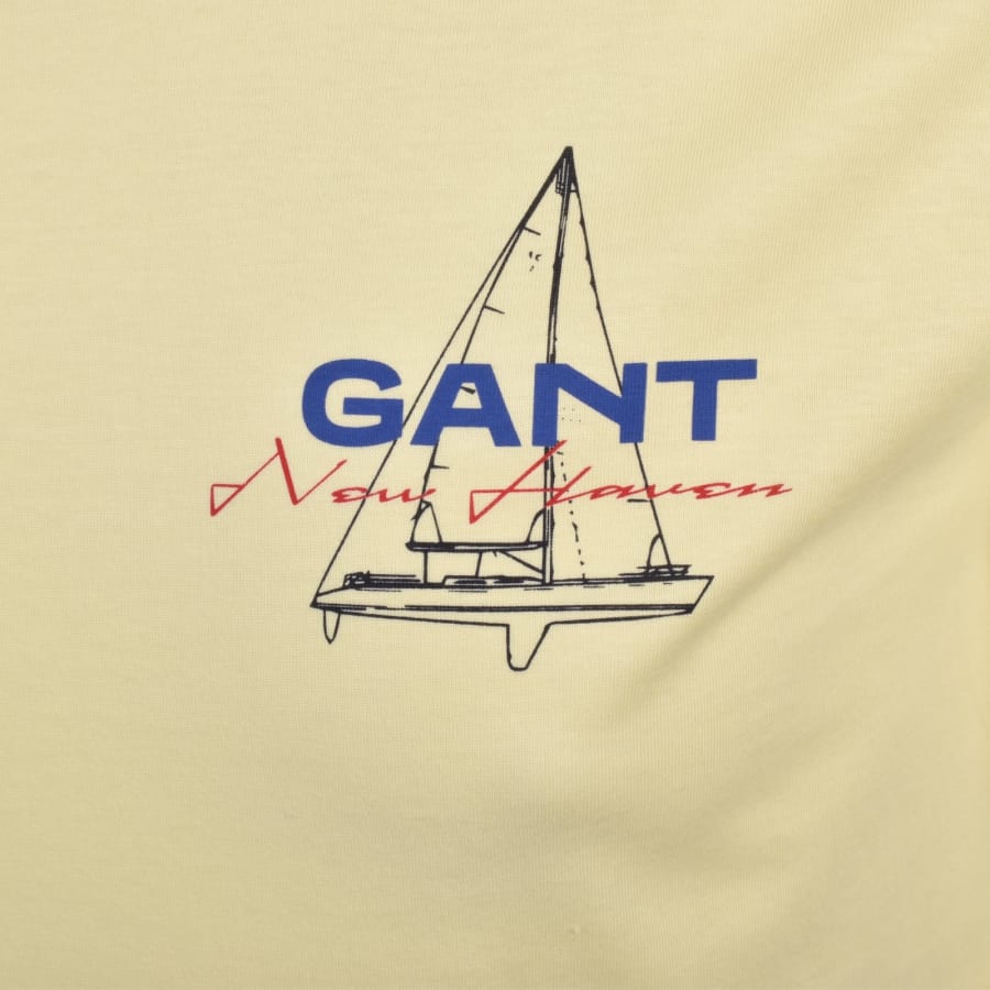 Image number 3 for Gant Graphic Short Sleeve T Shirt Yellow