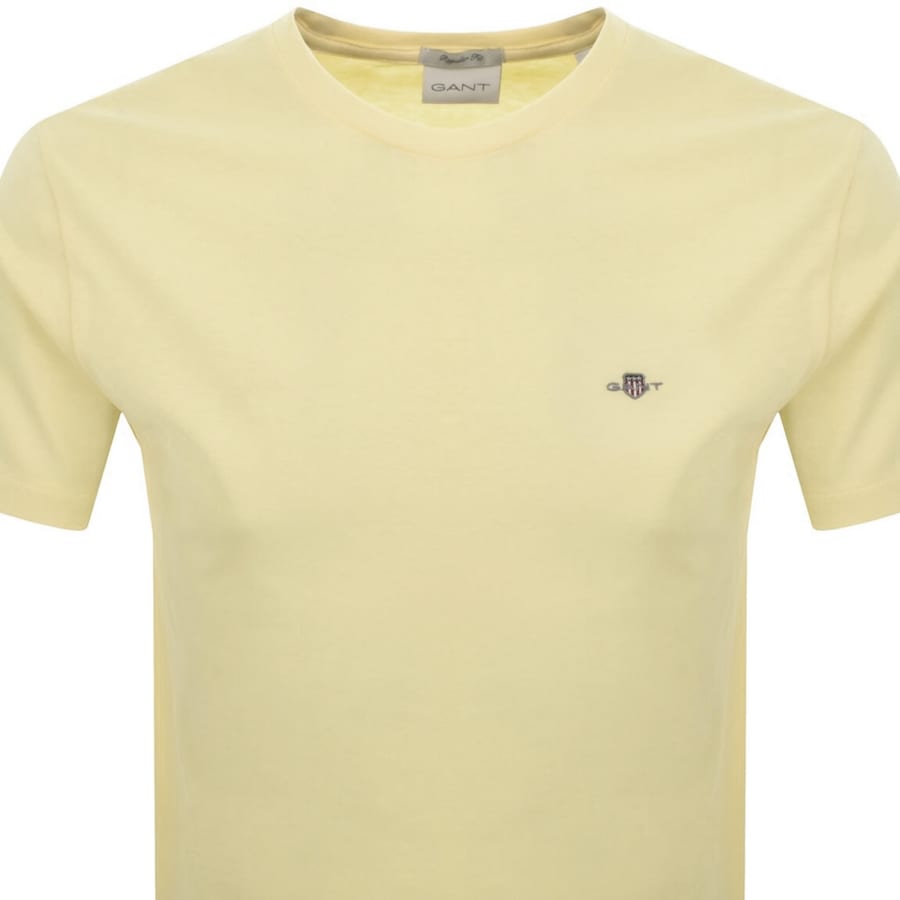 Image number 2 for Gant Original Short Sleeve T Shirt Yellow