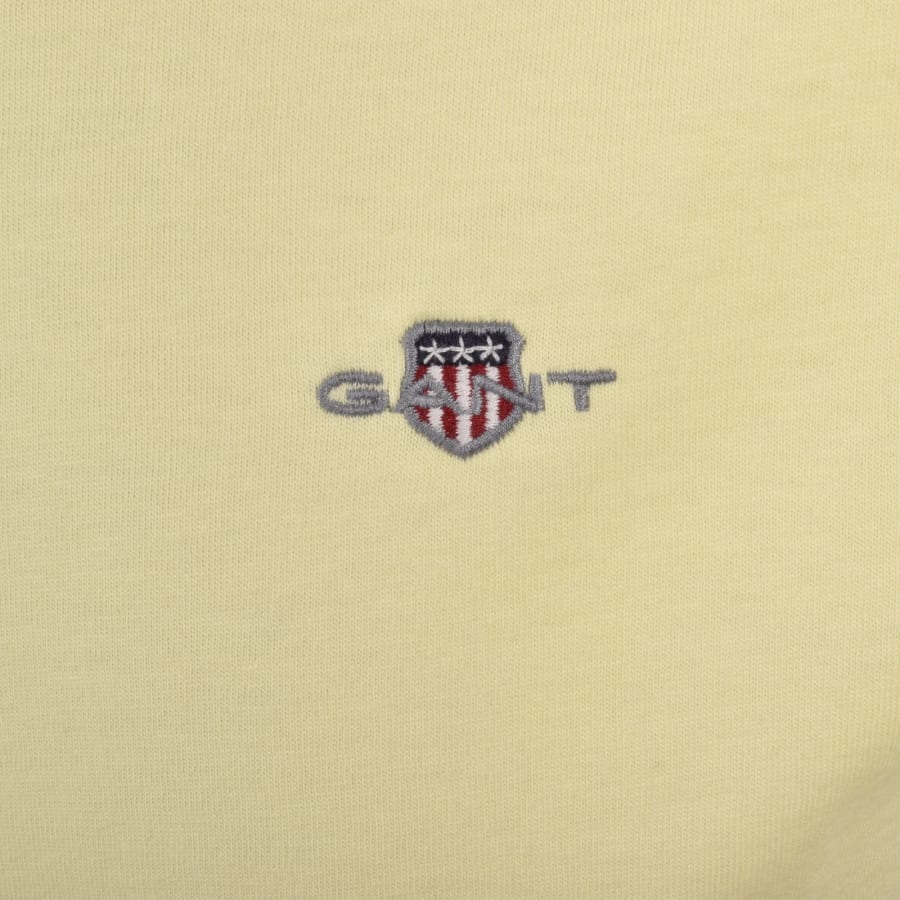 Image number 3 for Gant Original Short Sleeve T Shirt Yellow