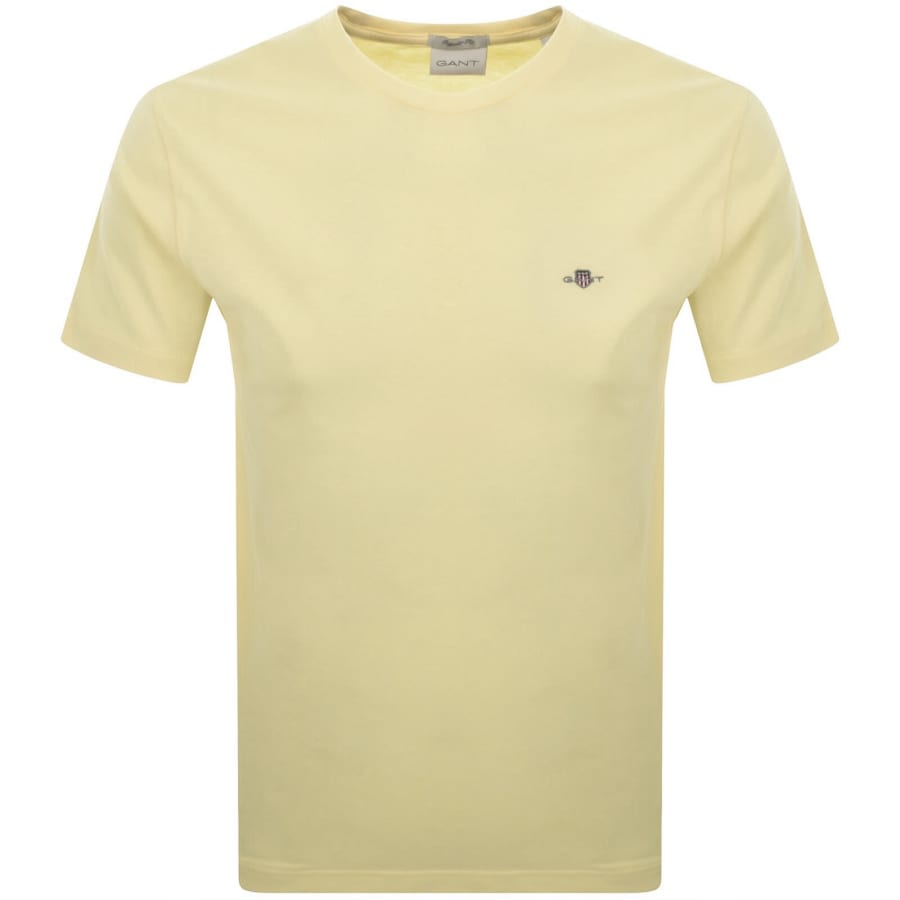 Image number 1 for Gant Original Short Sleeve T Shirt Yellow