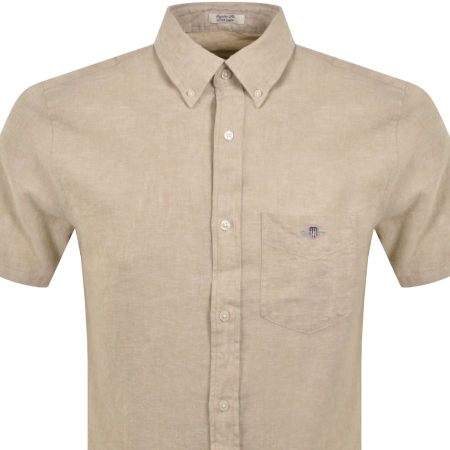 Image number 2 for Gant Camp Collar Shirt Beige