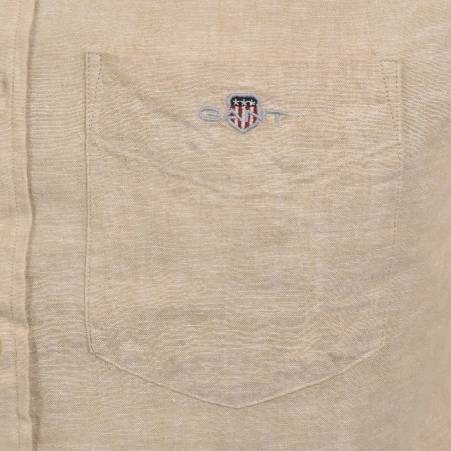 Image number 3 for Gant Camp Collar Shirt Beige