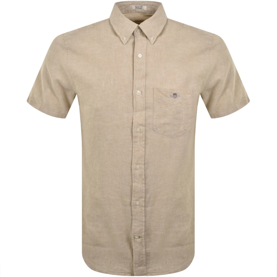 Image number 1 for Gant Camp Collar Shirt Beige