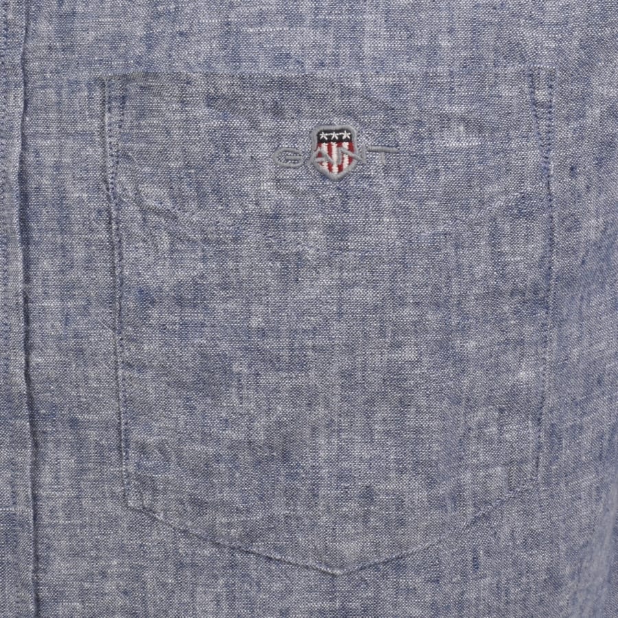 Image number 3 for Gant Seersucker Shirt Blue