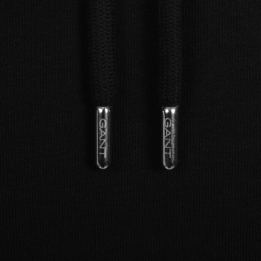 Image number 4 for Gant Regular Shield Hoodie Black